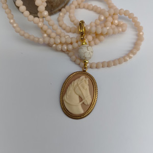 Wisiorek Camea Z Koniem Amazonka Klasyczna Biżuteria