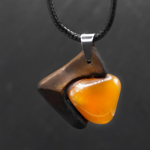 Wisiorek - lipa i karneol Jewellery, naszyjnik, upominek, oryginalny
