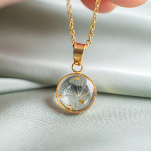 Wisiorek z rzęsek dmuchawca 029