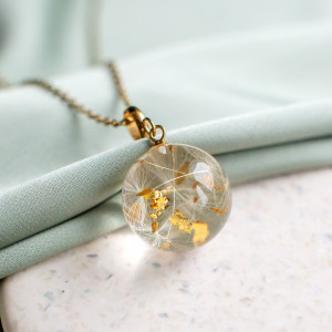 Wisiorek z rzęsek dmuchawca 031