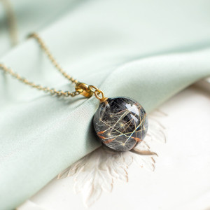 Wisiorek z rzęsek dmuchawca 034