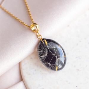 Wisiorek z rzęsek dmuchawca 040