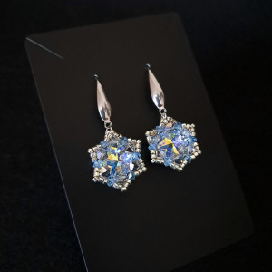 Wiszące Kolczyki "Crystal Vitrail" z Kryształami Preciosa