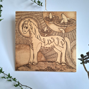 „Wszechświat to pojęcie względne” – obraz na sklejce (30 × 30 cm)