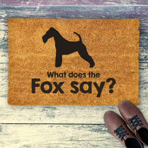 Wycieraczka z foksem “What does the fox say?”