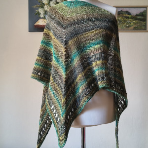 Wyjątkowa chusta 100% najszlachetniejszej japońskiej Noro