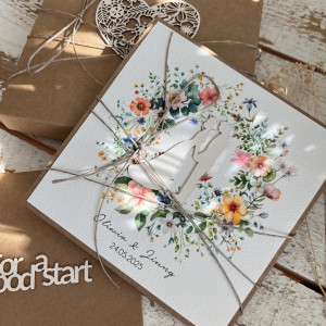 Wyjątkowa kartka prezent na ślub z personalizacją