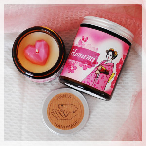 WYPRZEDAŻ HANAMI  160 ml świeca sojowa Wiśnia