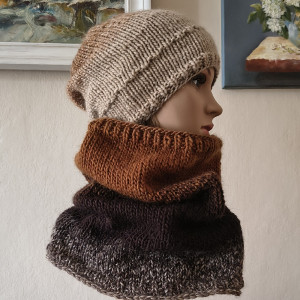 Z czekoladą - przemiły, ciepły komplet z alpaką