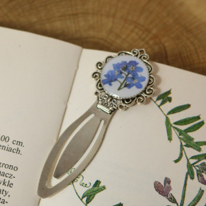 Zakładka do książki biel niezapominajki IV