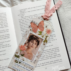 zakładka do książki, film Duma i uprzedzenie, Elizabeth Bennet, róże