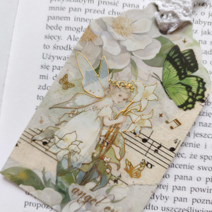zakładka do książki, słodka zielona wróżka, baśniowa, motyle, prezent
