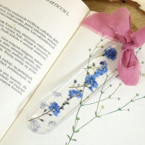 Zakładka do książki wiosenne kwiaty żywica niezapominajki I