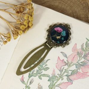 Zakładka do książki żywica gipsówka kobalt II