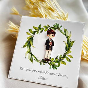 Zaproszenia komunijne  chłopiec delikatne hit