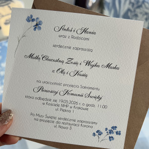 Zaproszenia komunijne HIT z pełną personalizacją ZKO1