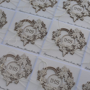 Zaproszenia komunijne ręcznie robione z personalizacją HIT ZKO-079