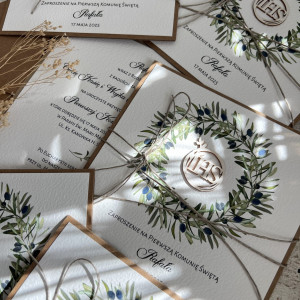 Zaproszenia komunijne ręcznie robione z personalizacją HIT ZKO-265