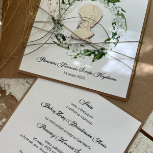 Zaproszenia komunijne ręcznie robione z personalizacją HIT ZKO-322