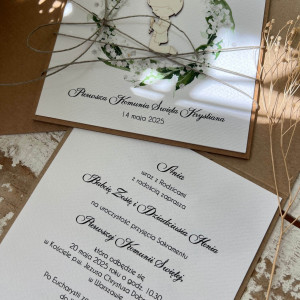 Zaproszenia komunijne ręcznie robione z personalizacją HIT ZKO-323