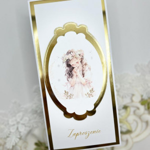 Zaproszenie komunijne DL – dziewczynka