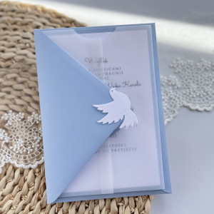 Zaproszenie komunijne w folderze z kalki 04