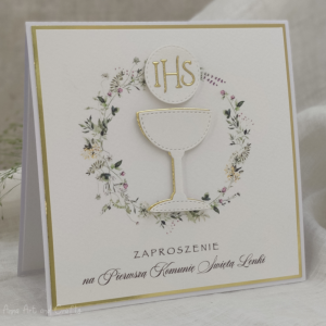 Zaproszenie komunijne z personalizacją 18A