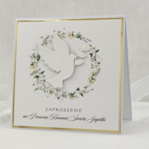 Zaproszenie komunijne z personalizacją 18c