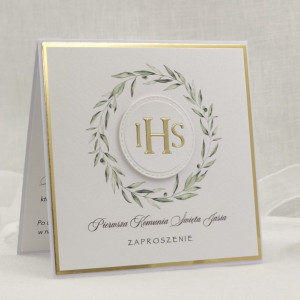 Zaproszenie komunijne z personalizacją, 38 B