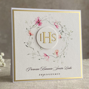 Zaproszenie komunijne z personalizacją 62A