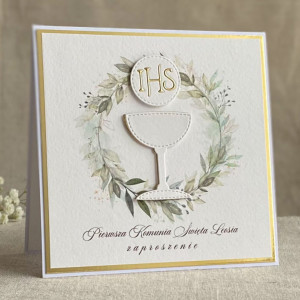 Zaproszenie komunijne z personalizacją 73A