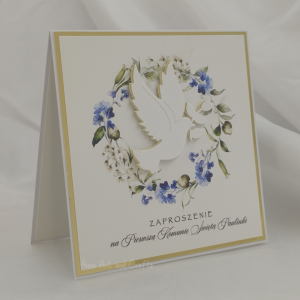 Zaproszenie komunijne z personalizacją, wzór 26 c
