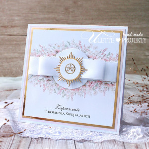 Zaproszenie na komunię dla dziewczynki
