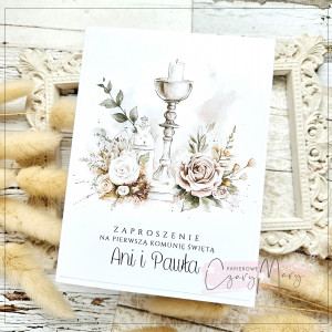 Zaproszenie na Komunię wzór 190