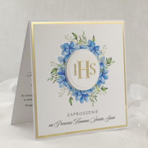 Zaproszenie na komunię z personalizacją 12A