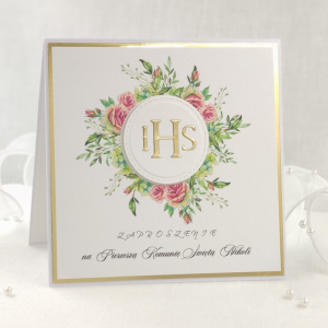 Zaproszenie na komunię z personalizacją, 14- B