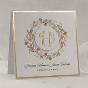 Zaproszenie na komunię z personalizacją 43B