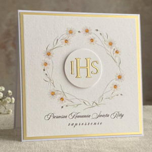 Zaproszenie na komunię z personalizacją 57B