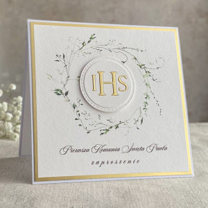 Zaproszenie na komunię z personalizacją 61A