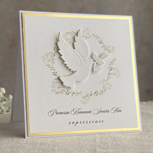 Zaproszenie na komunię z personalizacją, wzór 71