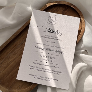 Zaproszenie na Pierwszą Komunię Świętą - Dove