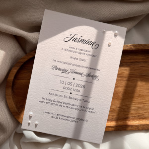 Zaproszenie na Pierwszą Komunię Świętą - Pearl