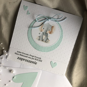 Zaproszenie na roczek! chłopiec! Otwierane z kopertą!