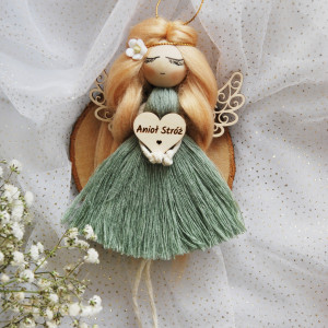Zawieszka Anioł Stróż - pomysł na prezent | Szałwiowy aniołek