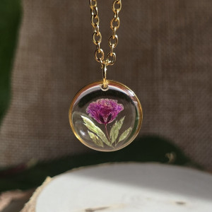 Zawieszka wisiorek złoty wisior róż medalion naszyjnik