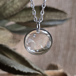 Zawieszka z dmuchawcem srebrna