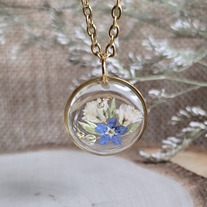 Zawieszka z kwiatami bukiet prawdziwych kwiatów