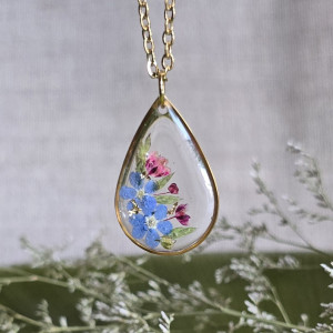 Zawieszka z kwiatami łezka łza