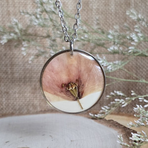 Zawieszka z makiem srebrna mak