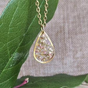 Zawieszka z różowym wrzosem